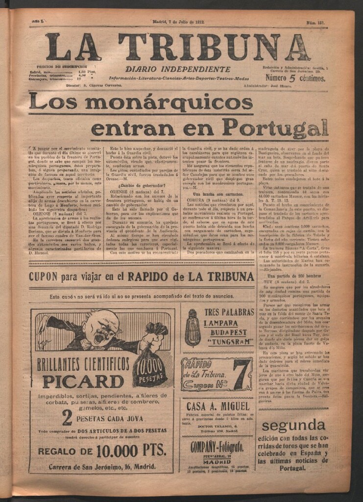 Miniatura de La Tribuna del 7 de julio de 1912