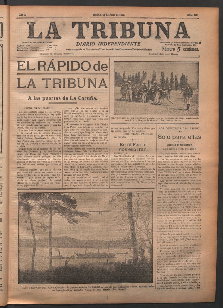 Miniatura de La Tribuna del 11 de julio de 1912