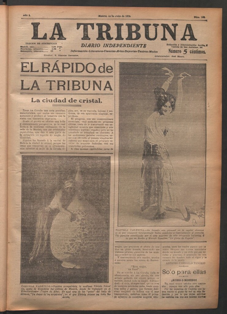 Miniatura de La Tribuna del 12 de julio de 1912
