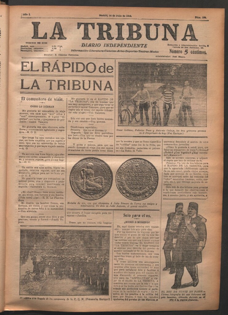 Miniatura de La Tribuna del 14 de julio de 1912