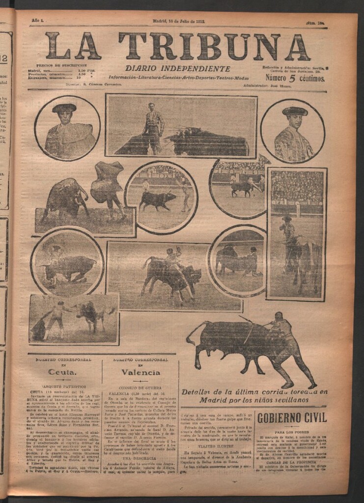 Miniatura de La Tribuna del 16 de julio de 1912