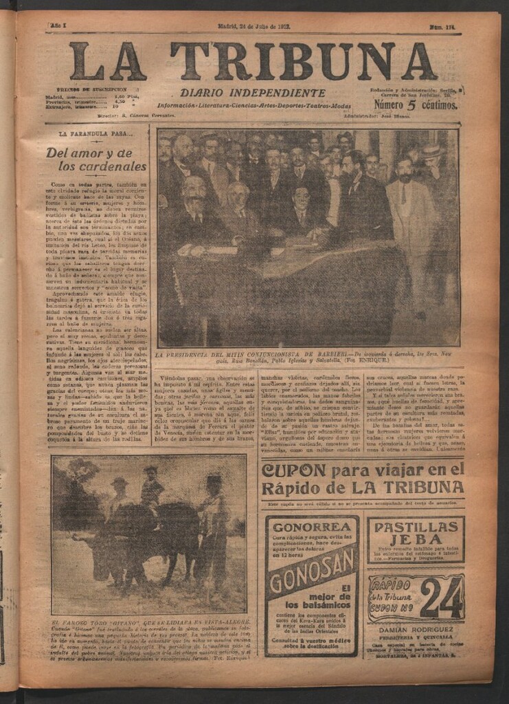 Miniatura de La Tribuna del 24 de julio de 1912