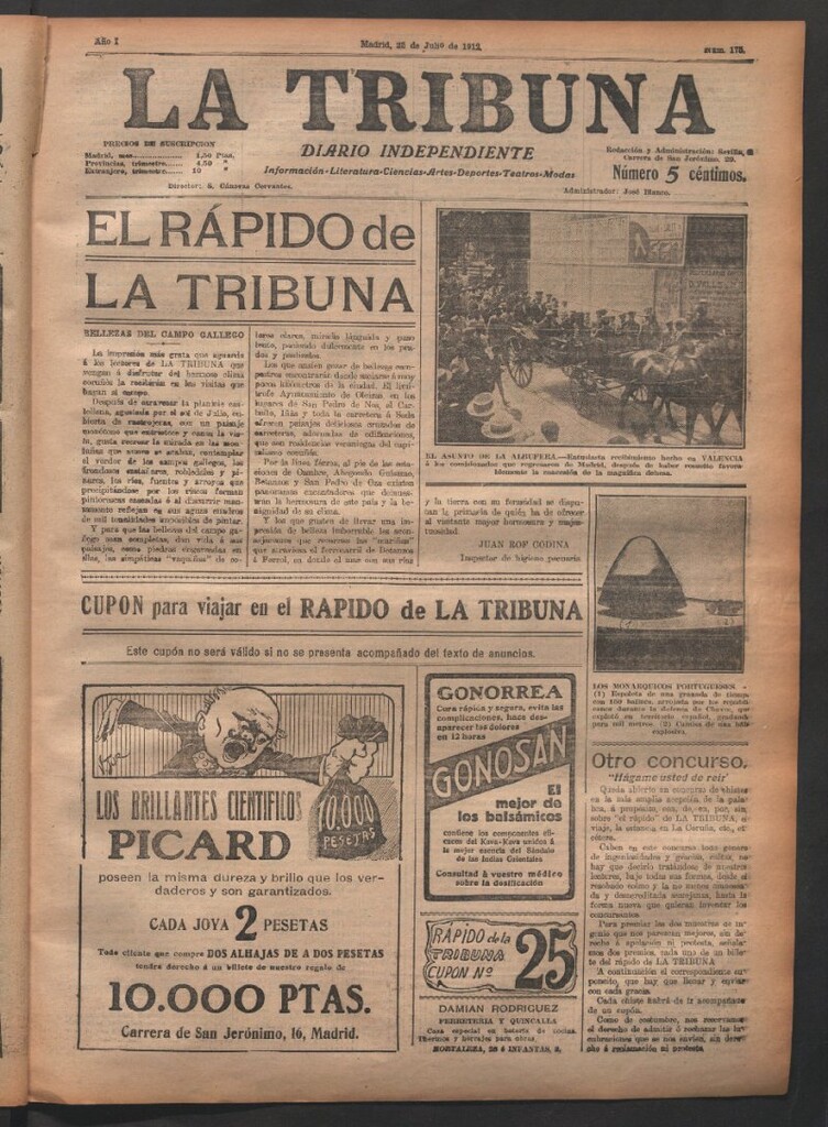 Miniatura de La Tribuna del 25 de julio de 1912