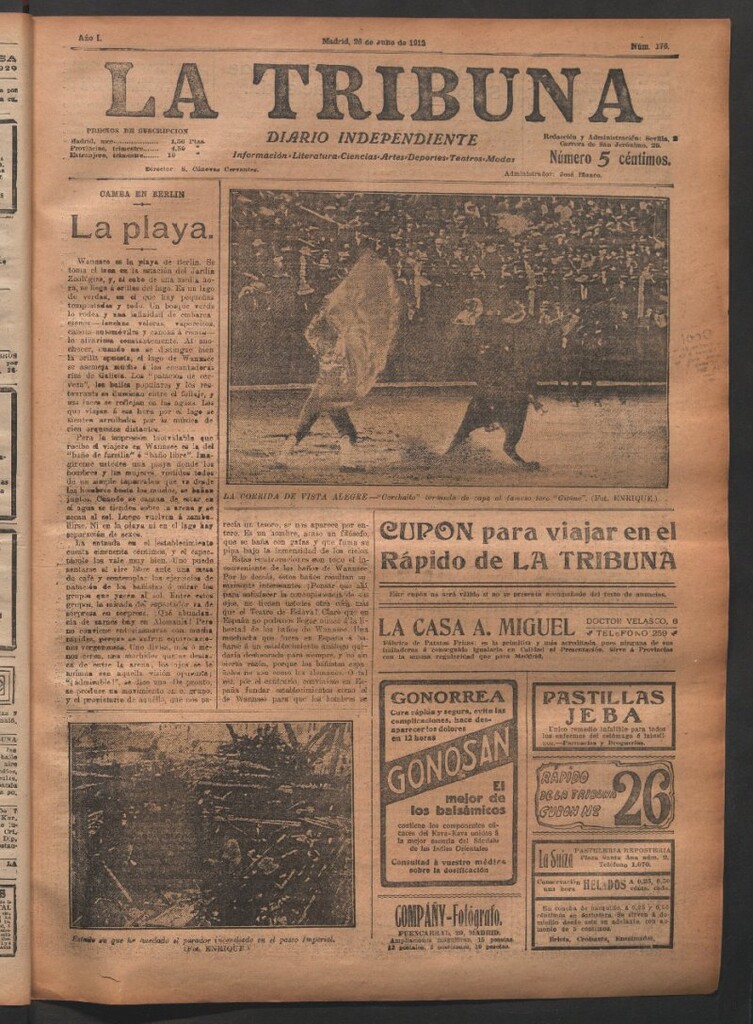 Miniatura de La Tribuna del 26 de julio de 1912