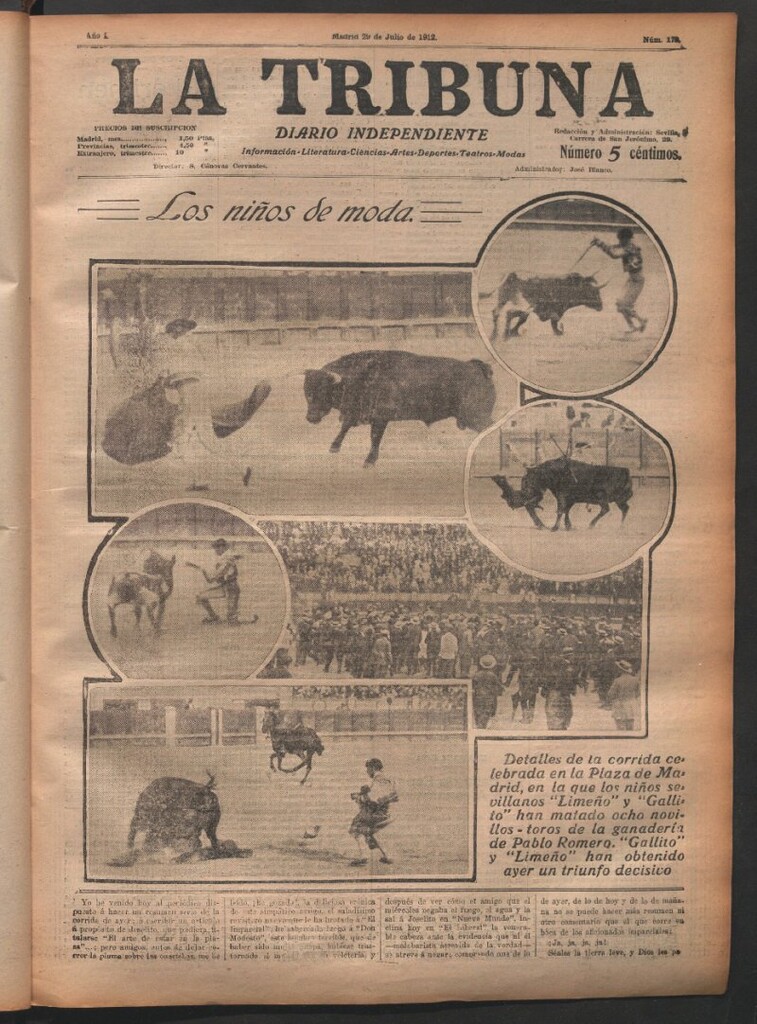 Miniatura de La Tribuna del 29 de julio de 1912