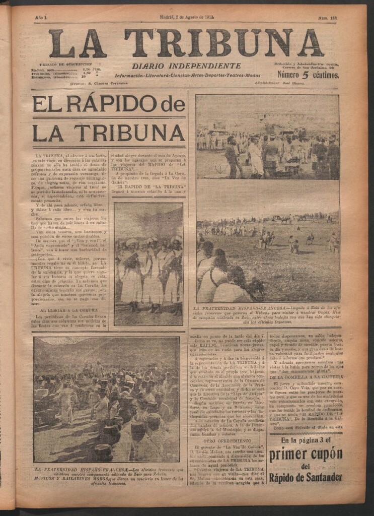 Miniatura de La Tribuna del 2 de agosto de 1912