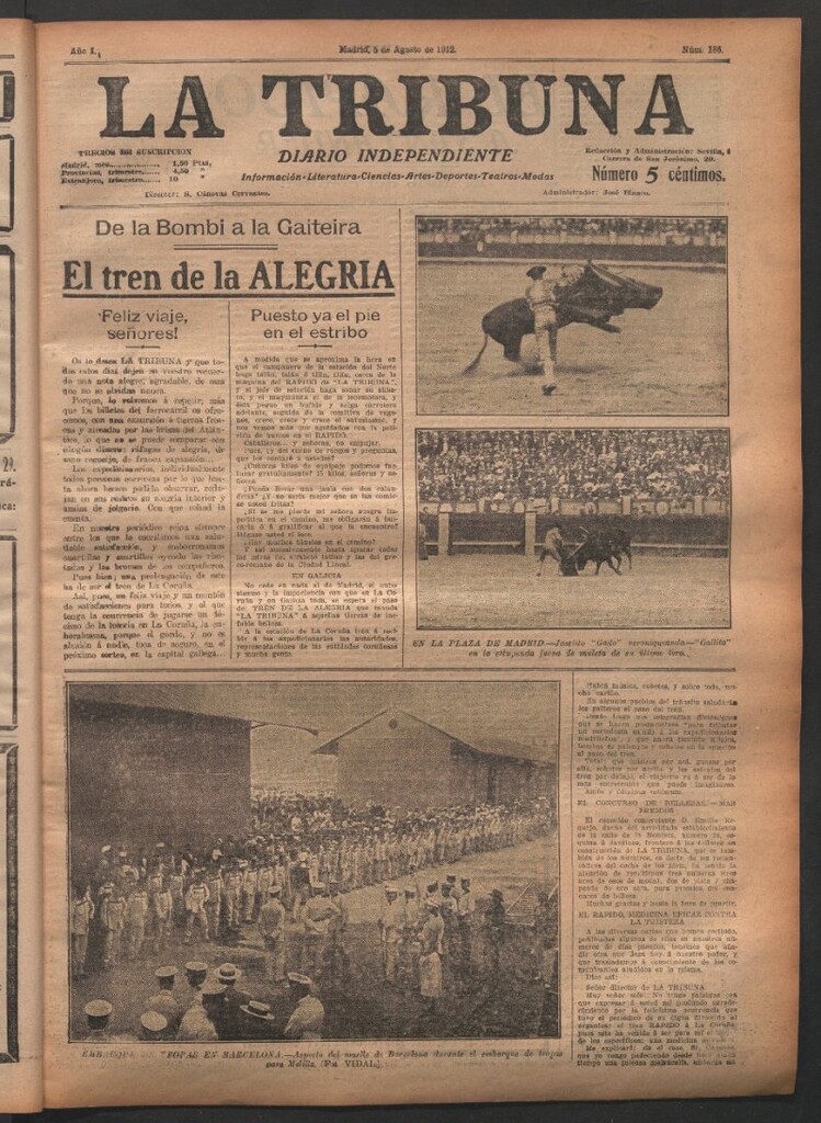 Miniatura de La Tribuna del 5 de agosto de 1912