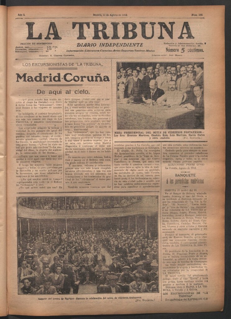 Miniatura de La Tribuna del 11 de agosto de 1912