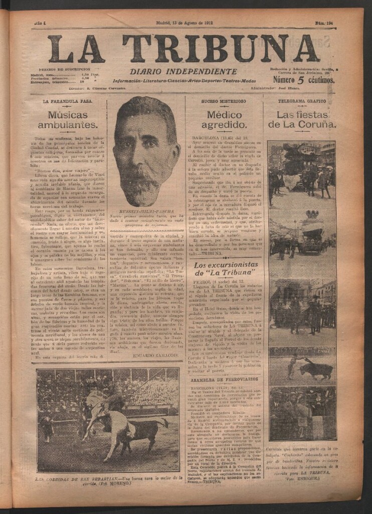 Miniatura de La Tribuna del 13 de agosto de 1912
