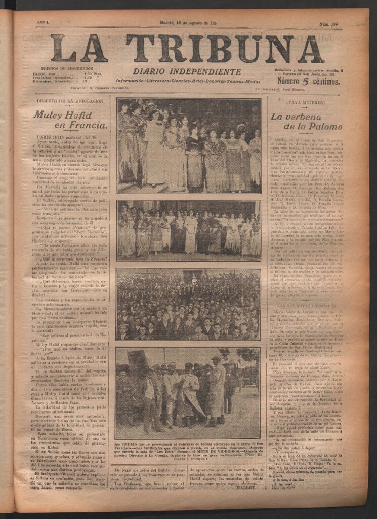 Miniatura de La Tribuna del 18 de agosto de 1912