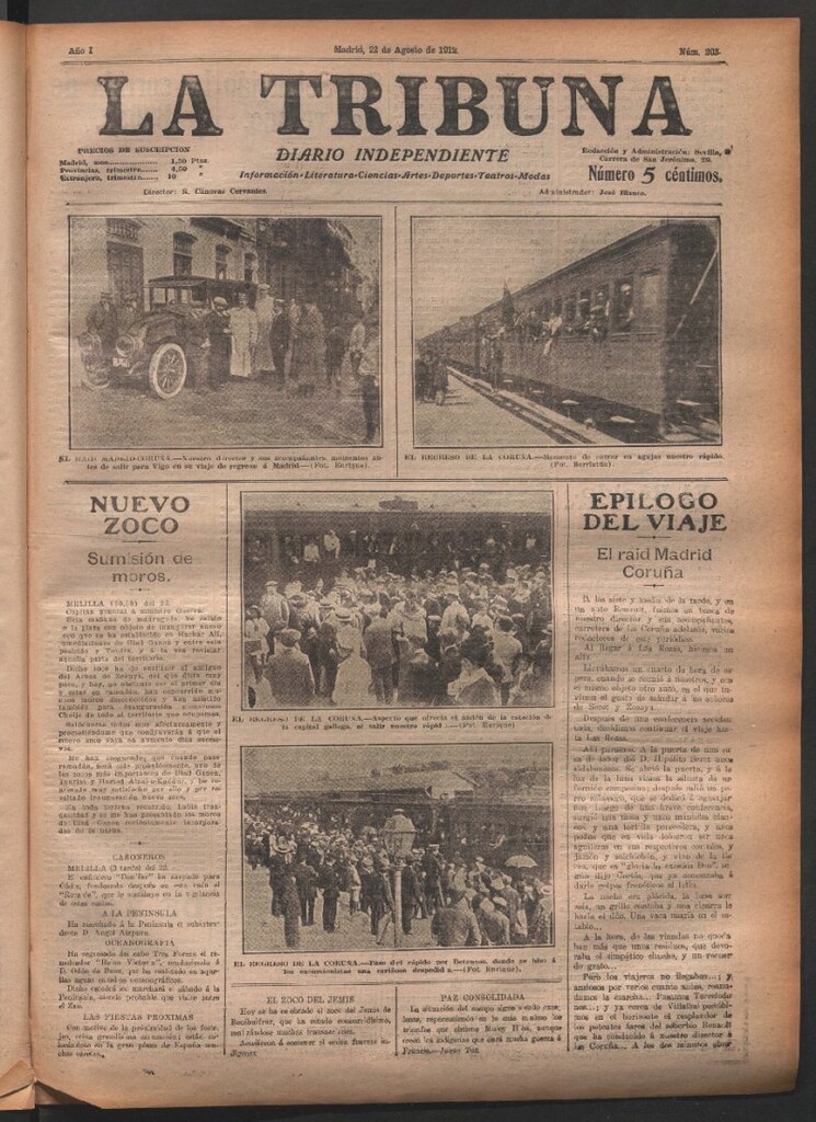 Miniatura de La Tribuna del 22 de agosto de 1912