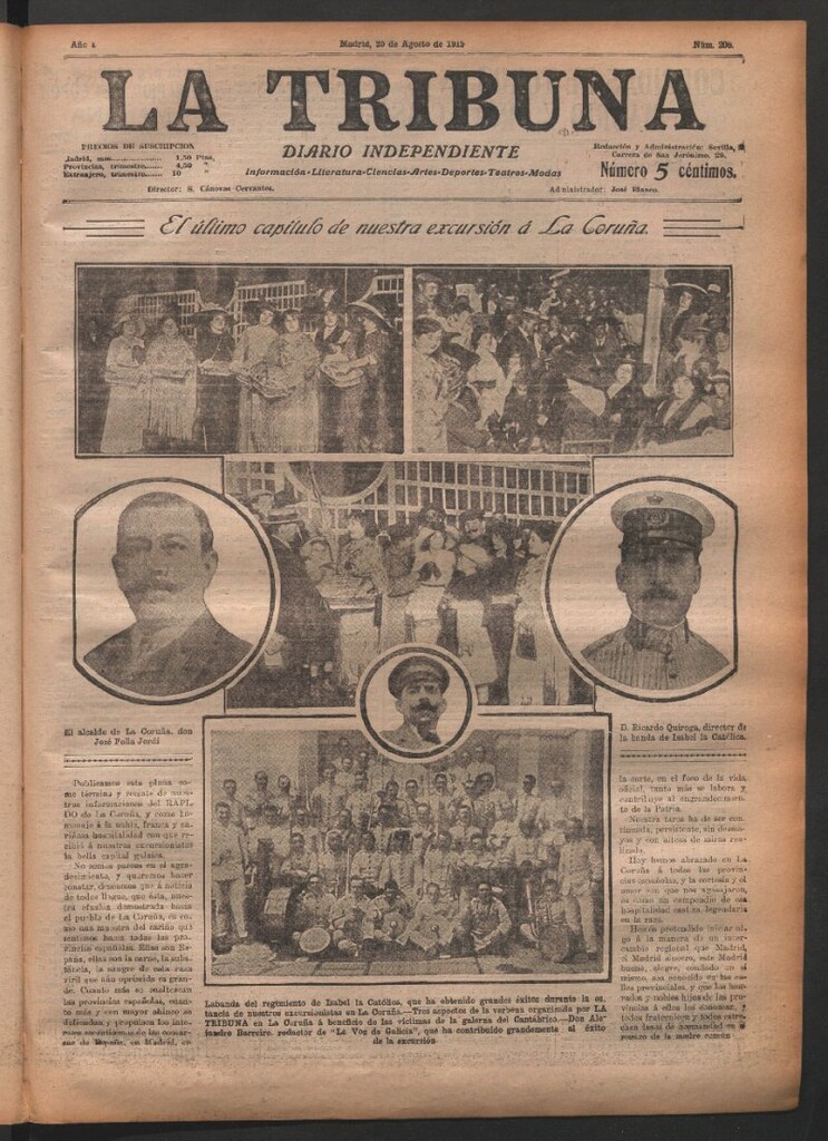 Miniatura de La Tribuna del 25 de agosto de 1912