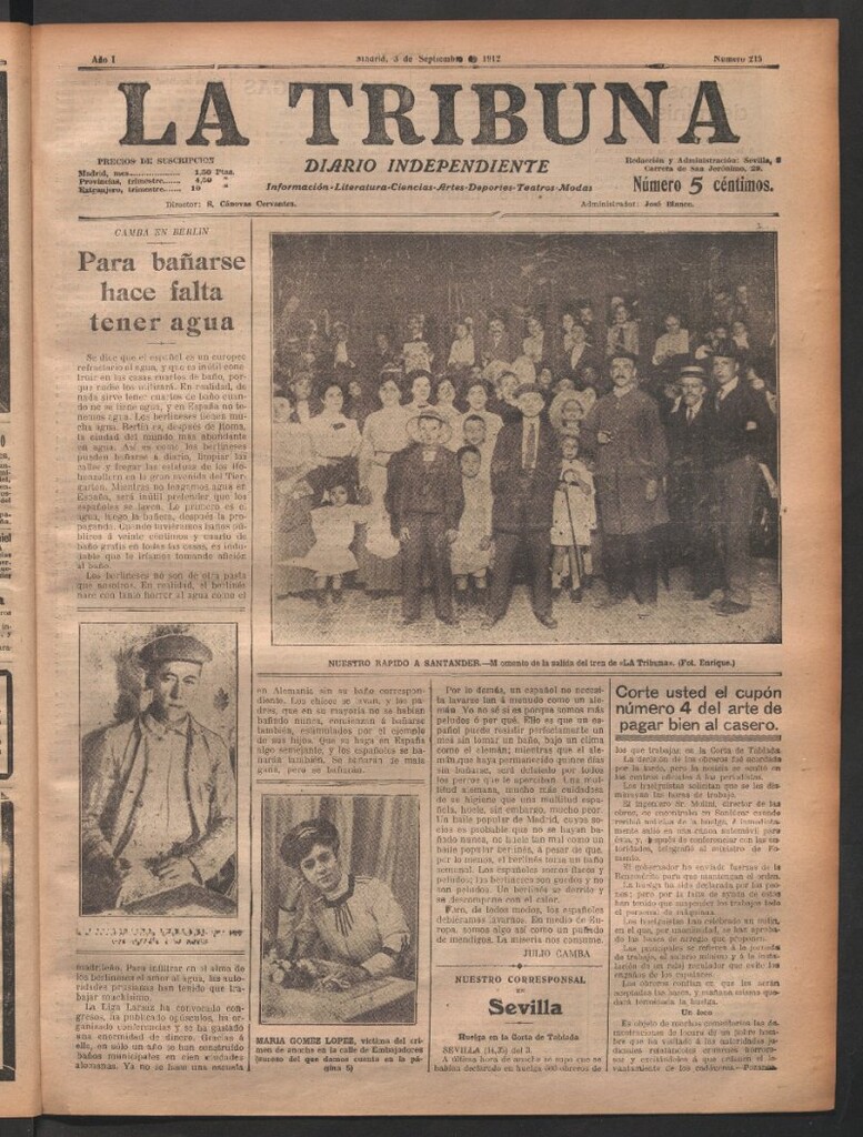 Miniatura de La Tribuna del 3 de septiembre de 1912