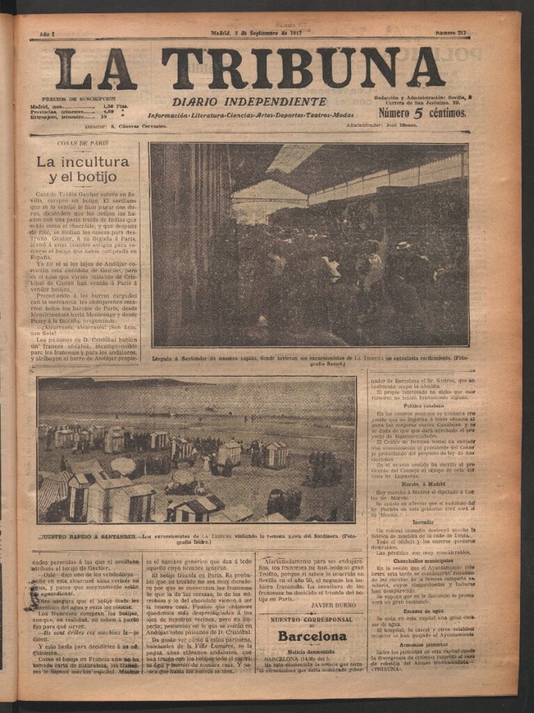 Miniatura de La Tribuna del 5 de septiembre de 1912