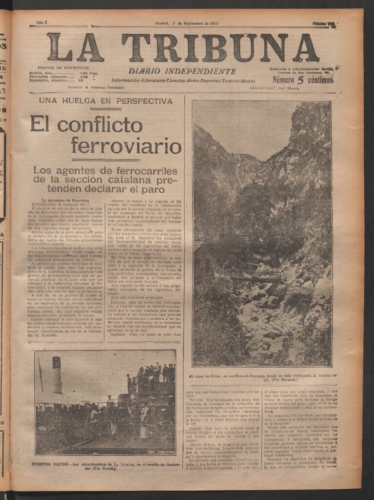 Miniatura de La Tribuna del 7 de septiembre de 1912