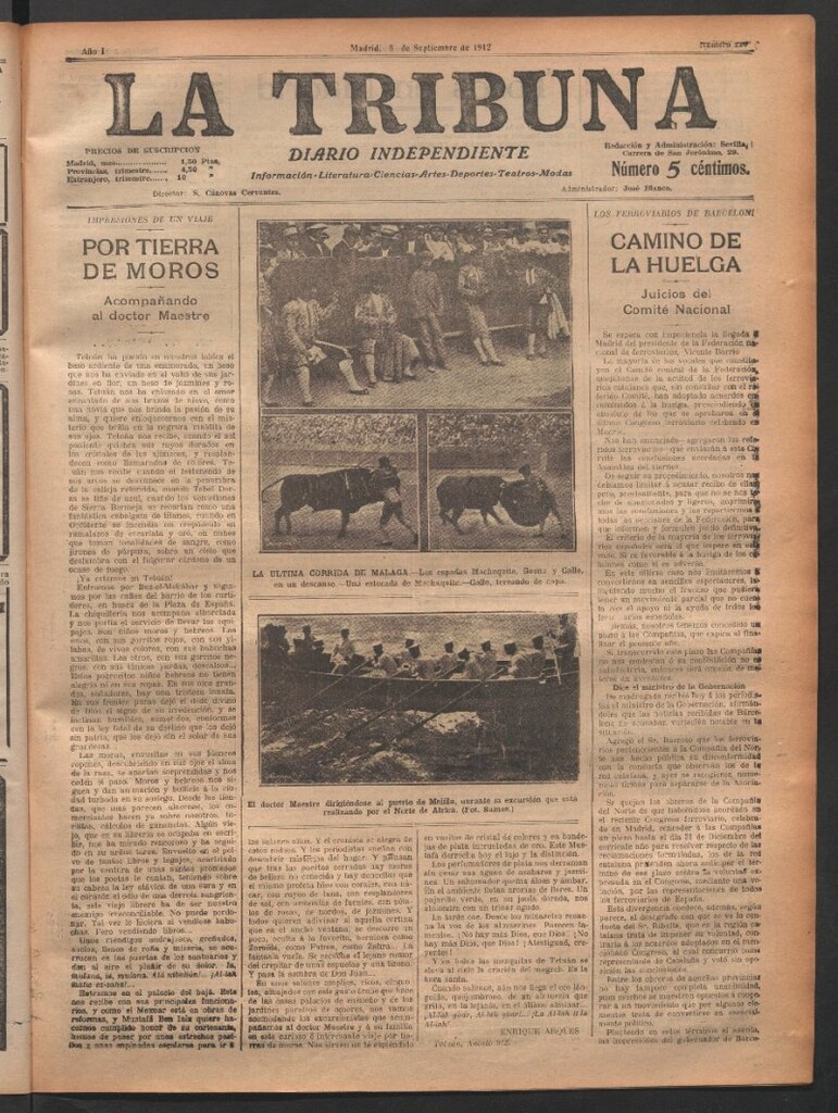 Miniatura de La Tribuna del 8 de septiembre de 1912