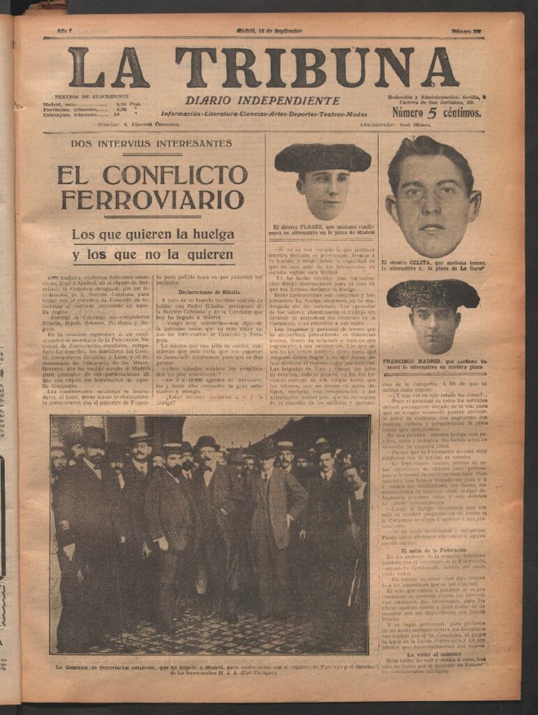 Miniatura de La Tribuna del 14 de septiembre de 1912