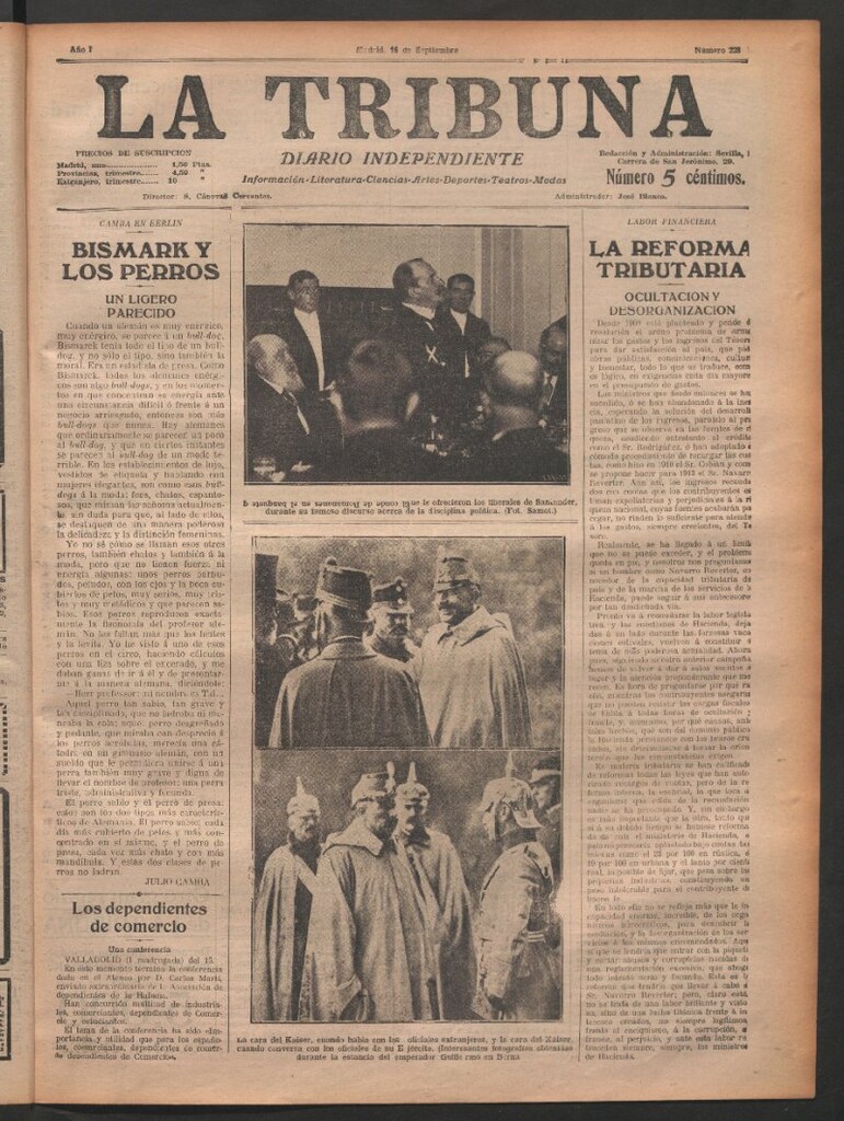 Miniatura de La Tribuna del 16 de septiembre de 1912