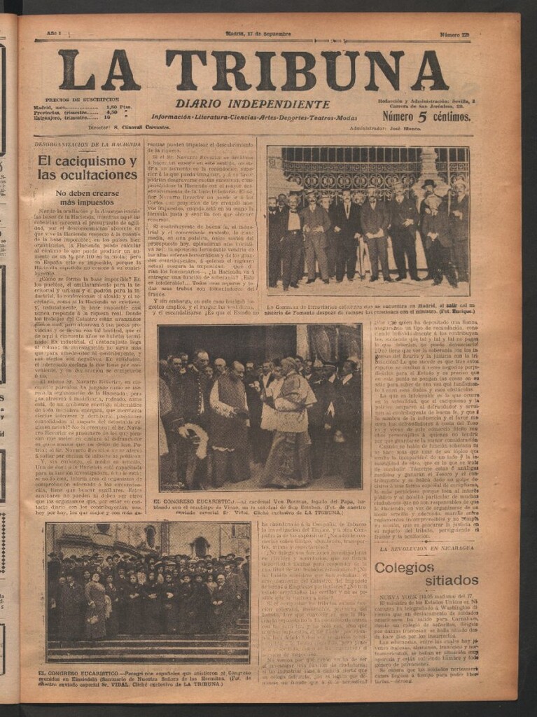 Miniatura de La Tribuna del 17 de septiembre de 1912