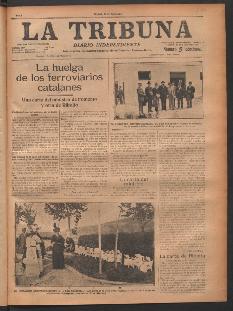 Miniatura de La Tribuna del 18 de septiembre de 1912