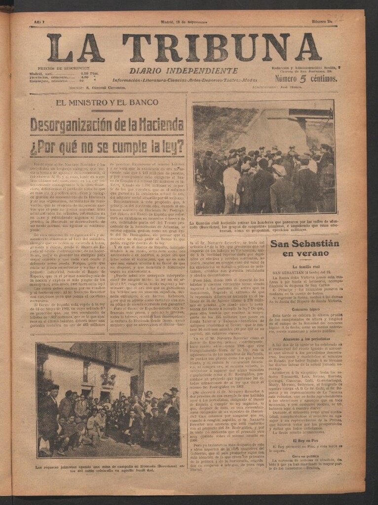 Miniatura de La Tribuna del 19 de septiembre de 1912