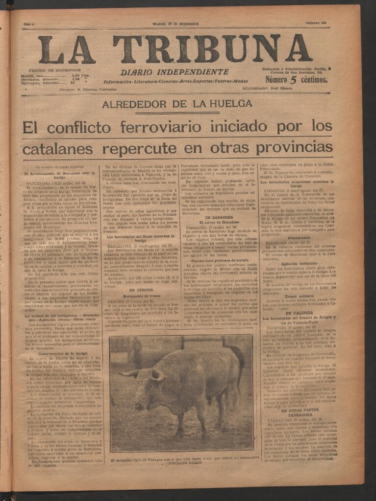 Miniatura de La Tribuna del 27 de septiembre de 1912