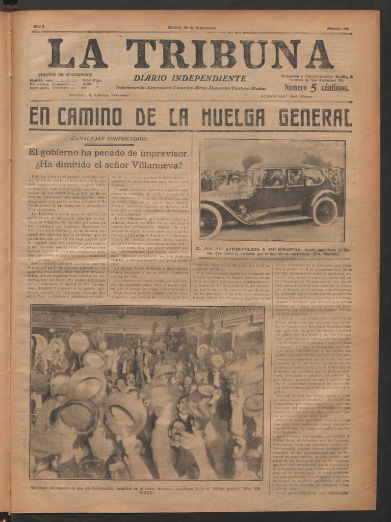 Miniatura de La Tribuna del 28 de septiembre de 1912