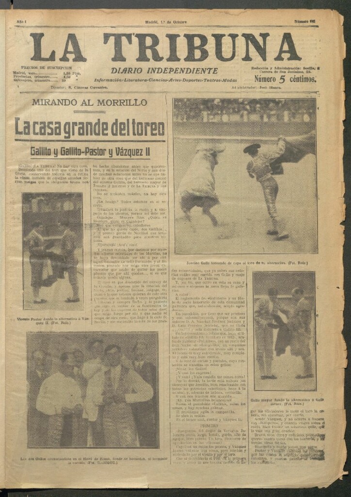 Miniatura de La Tribuna del 1 de octubre de 1912