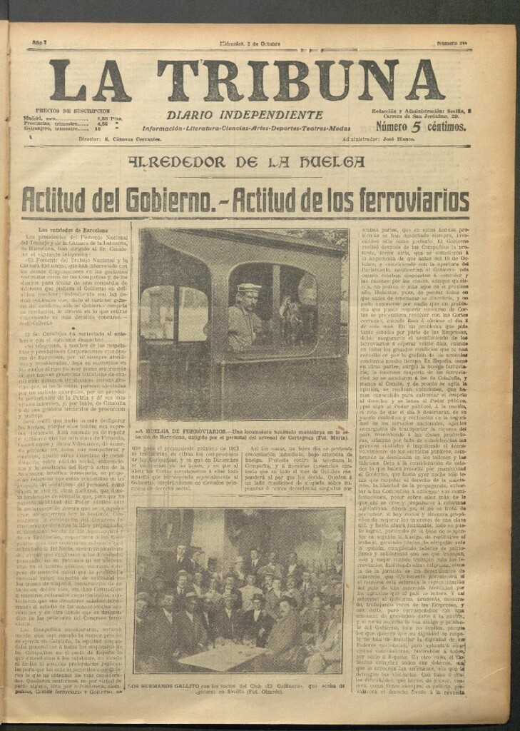 Miniatura de La Tribuna del 2 de octubre de 1912