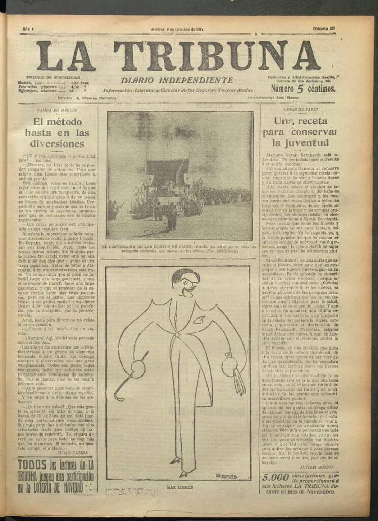 Miniatura de La Tribuna del 9 de octubre de 1912