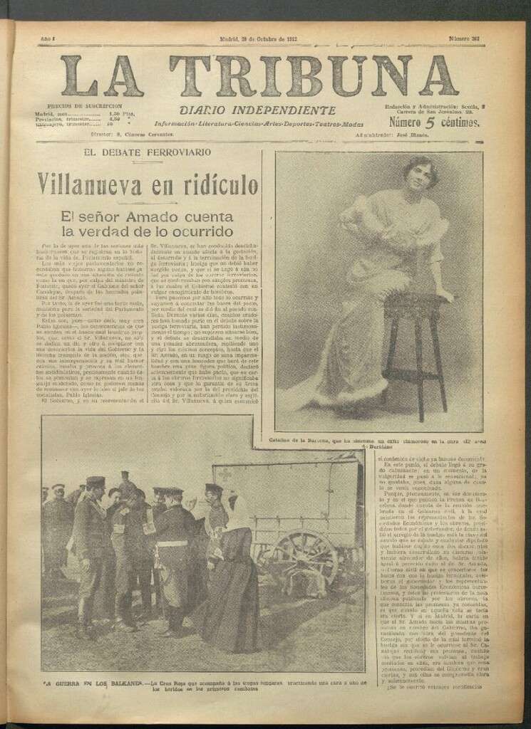 Miniatura de La Tribuna del 20 de octubre de 1912