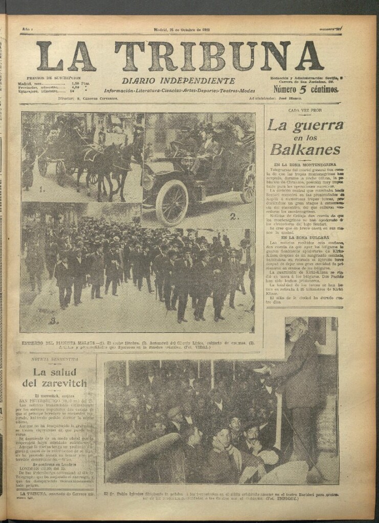 Miniatura de La Tribuna del 25 de octubre de 1912