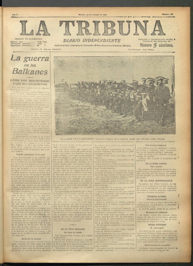 Miniatura de La Tribuna del 26 de octubre de 1912