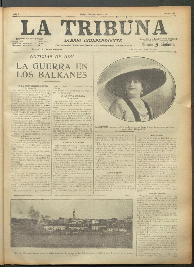 Miniatura de La Tribuna del 27 de octubre de 1912