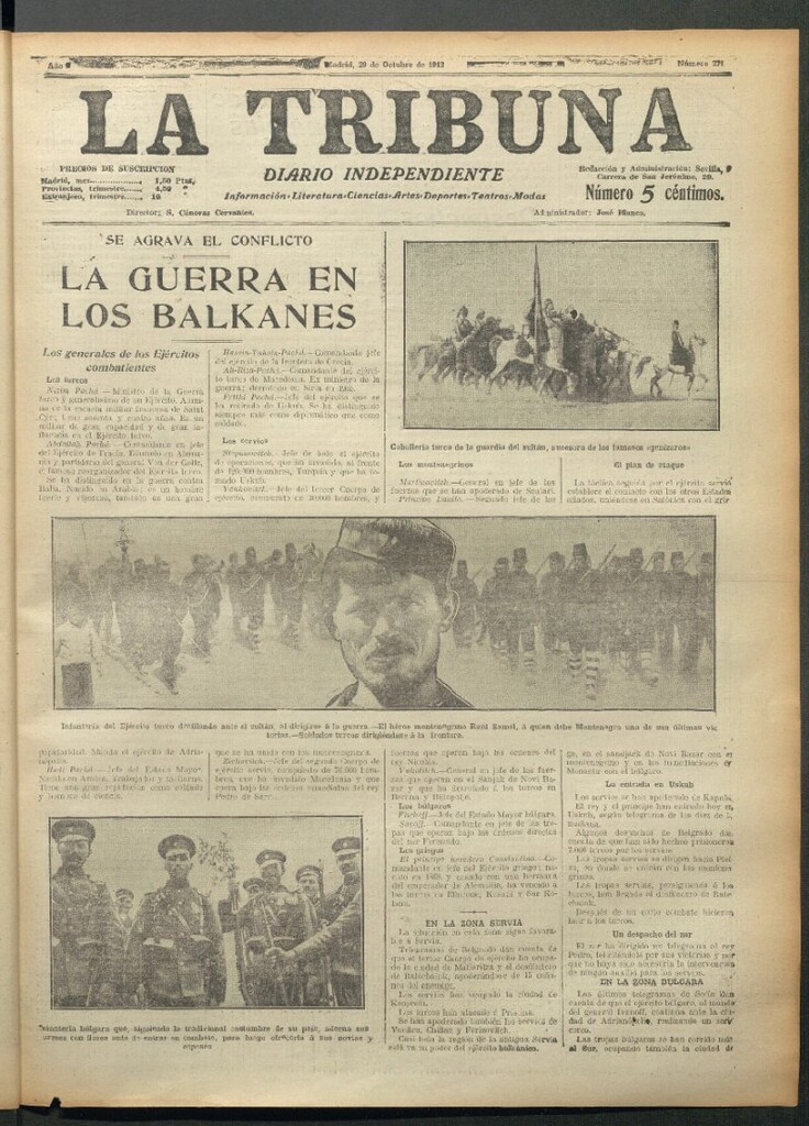 Miniatura de La Tribuna del 29 de octubre de 1912