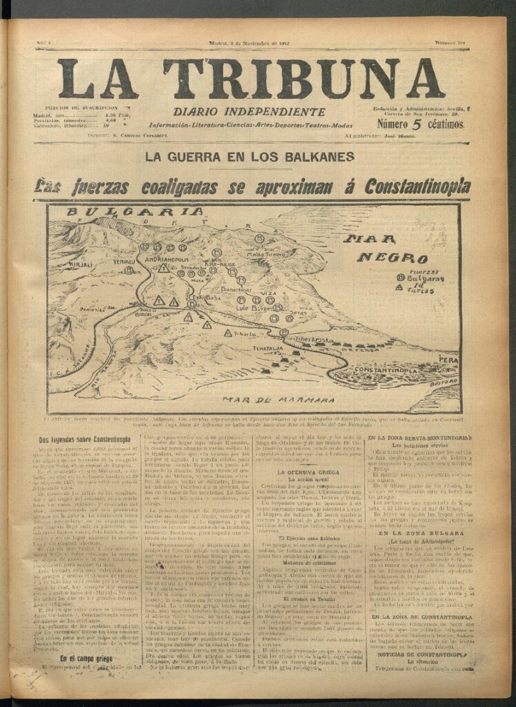Miniatura de La Tribuna del 3 de noviembre de 1912