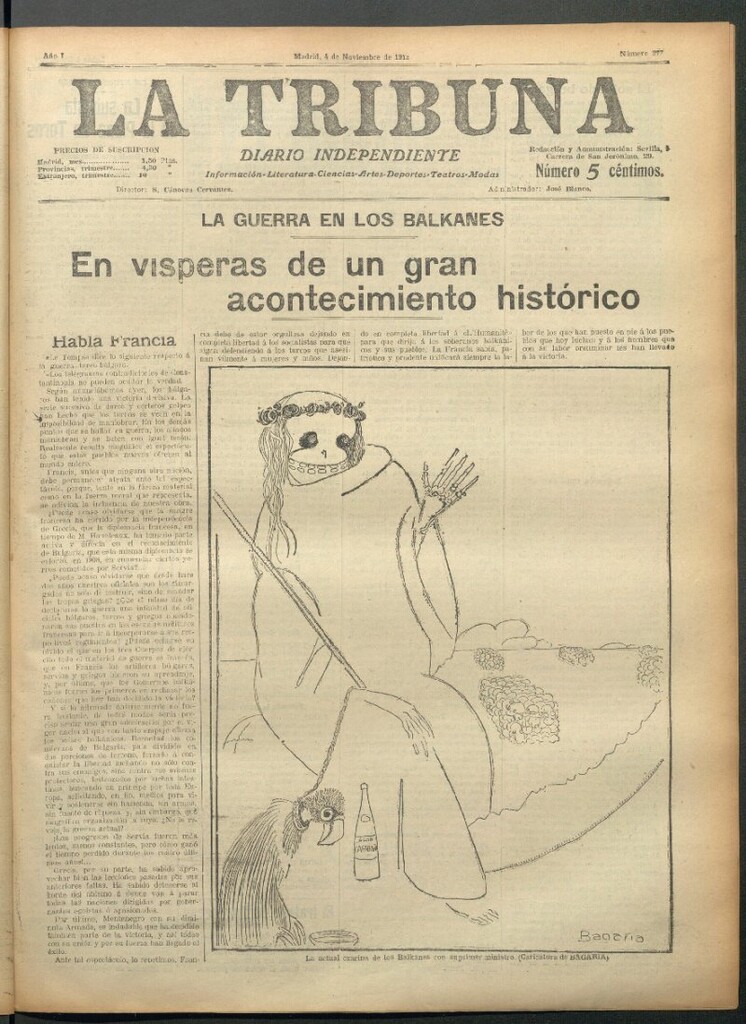 Miniatura de La Tribuna del 4 de noviembre de 1912