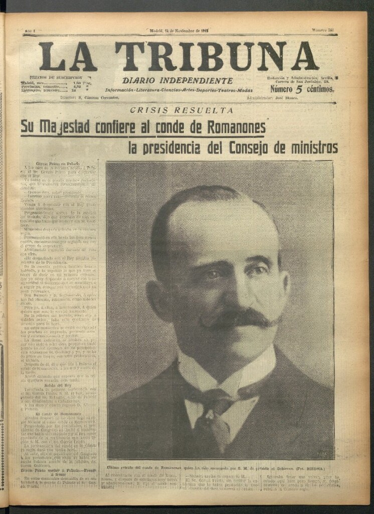 Miniatura de La Tribuna del 14 de noviembre de 1912