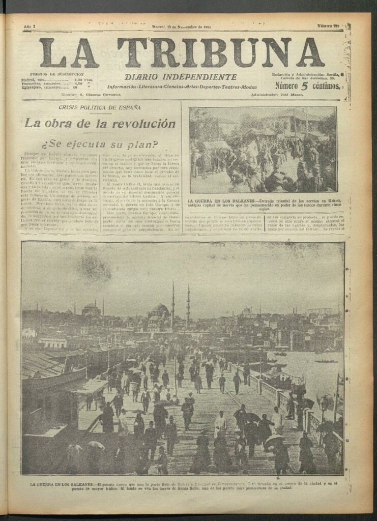 Miniatura de La Tribuna del 19 de noviembre de 1912