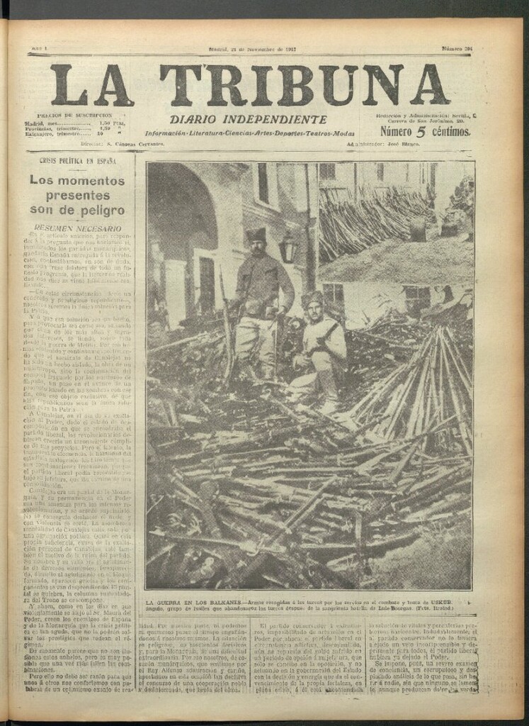 Miniatura de La Tribuna del 21 de noviembre de 1912
