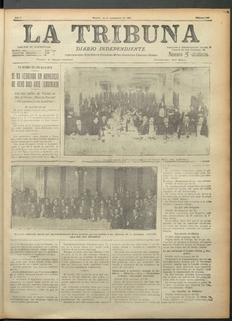 Miniatura de La Tribuna del 25 de noviembre de 1912