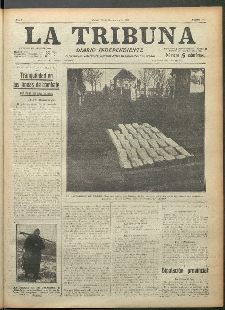 Miniatura de La Tribuna del 29 de noviembre de 1912