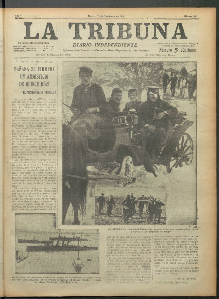 Miniatura de La Tribuna del 30 de noviembre de 1912