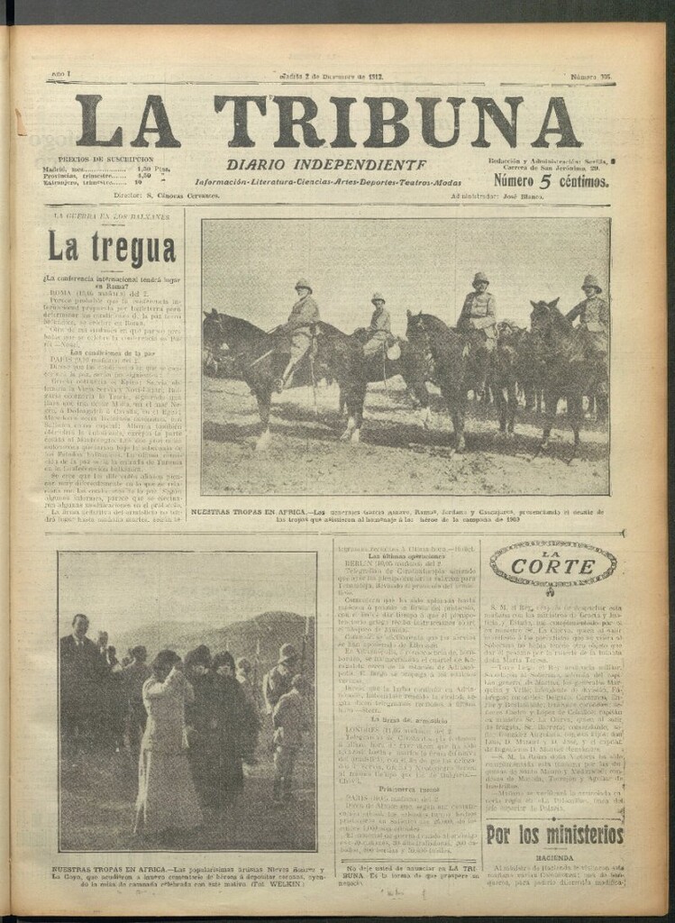Miniatura de La Tribuna del 2 de diciembre de 1912
