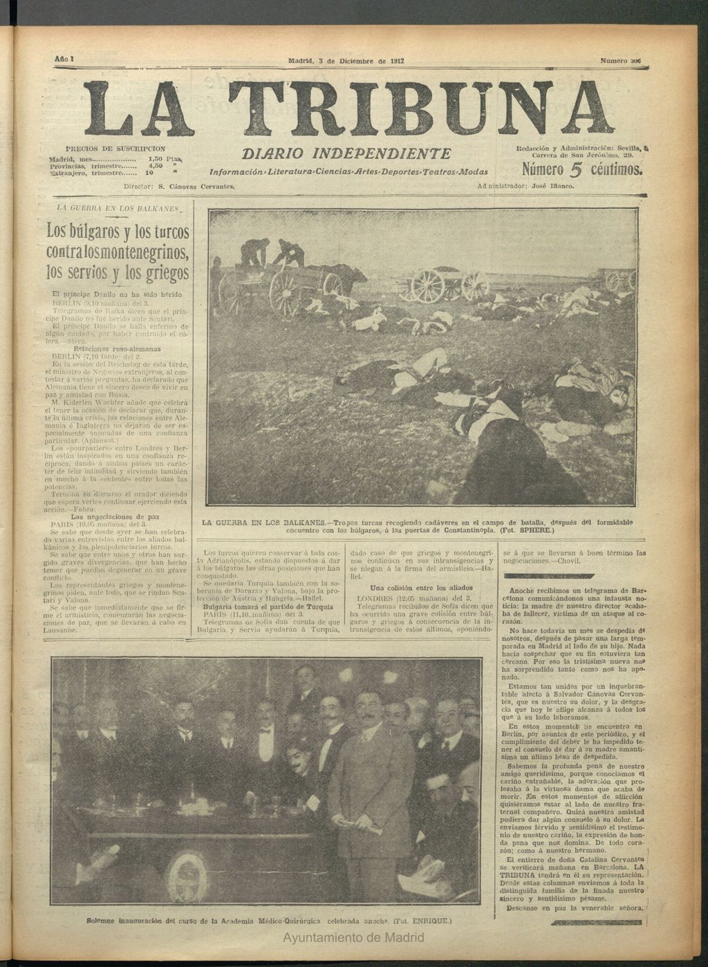 Miniatura de La Tribuna del 3 de diciembre de 1912