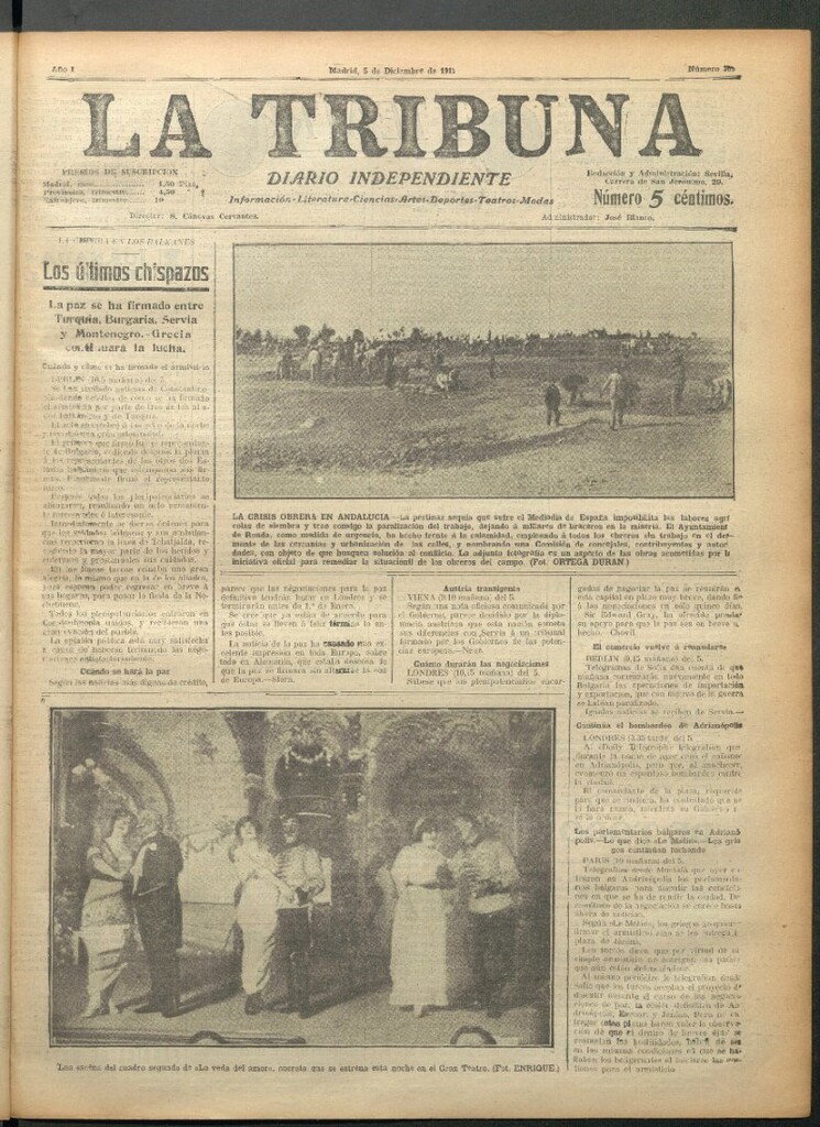 Miniatura de La Tribuna del 5 de diciembre de 1912
