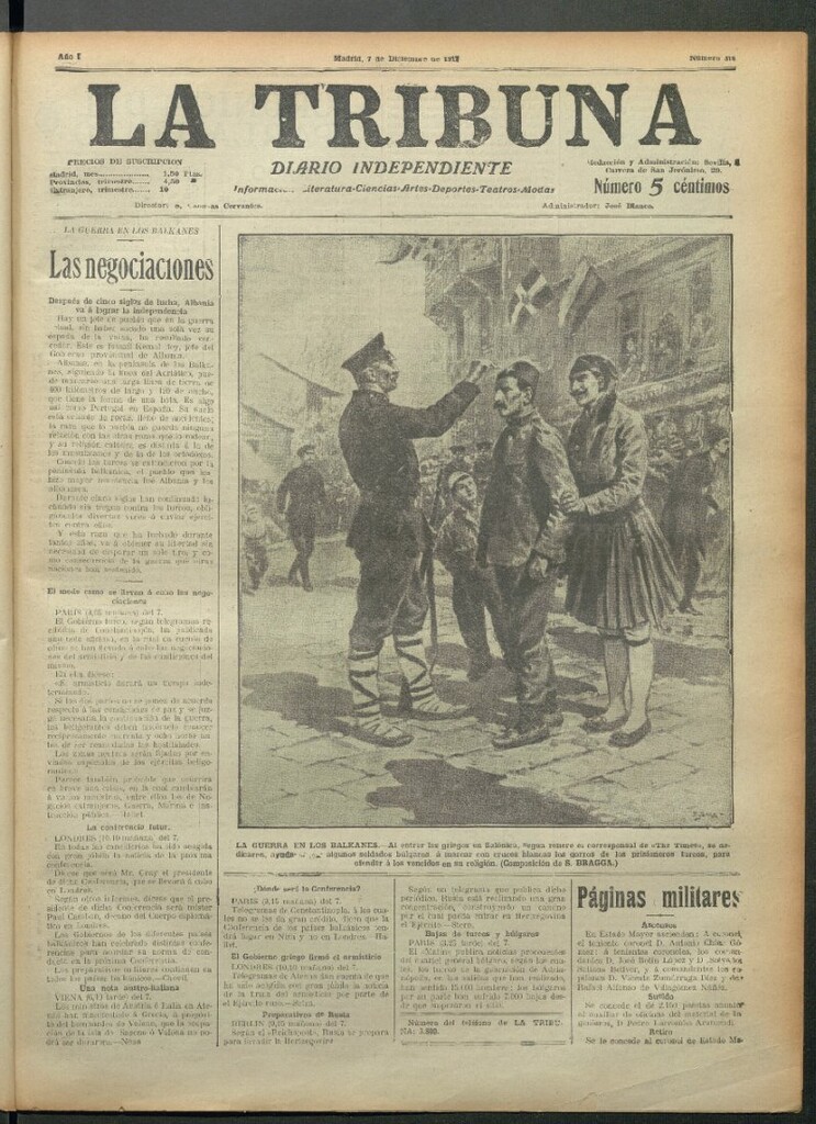 Miniatura de La Tribuna del 7 de diciembre de 1912