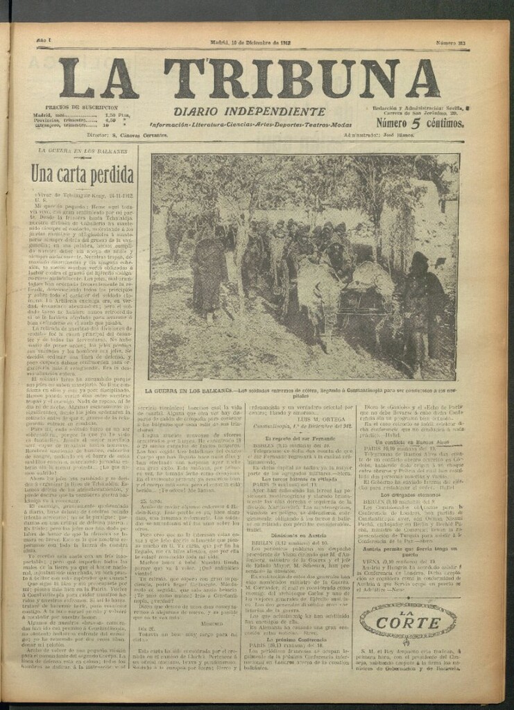 Miniatura de La Tribuna del 10 de diciembre de 1912