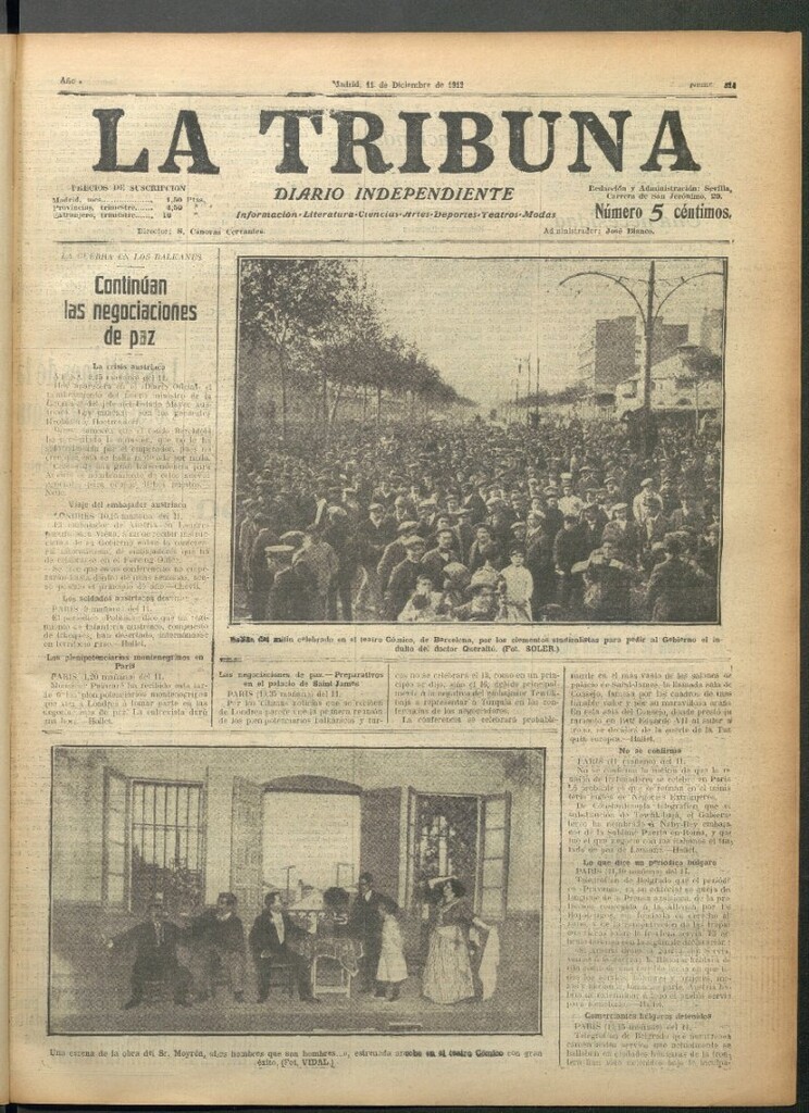 Miniatura de La Tribuna del 11 de diciembre de 1912