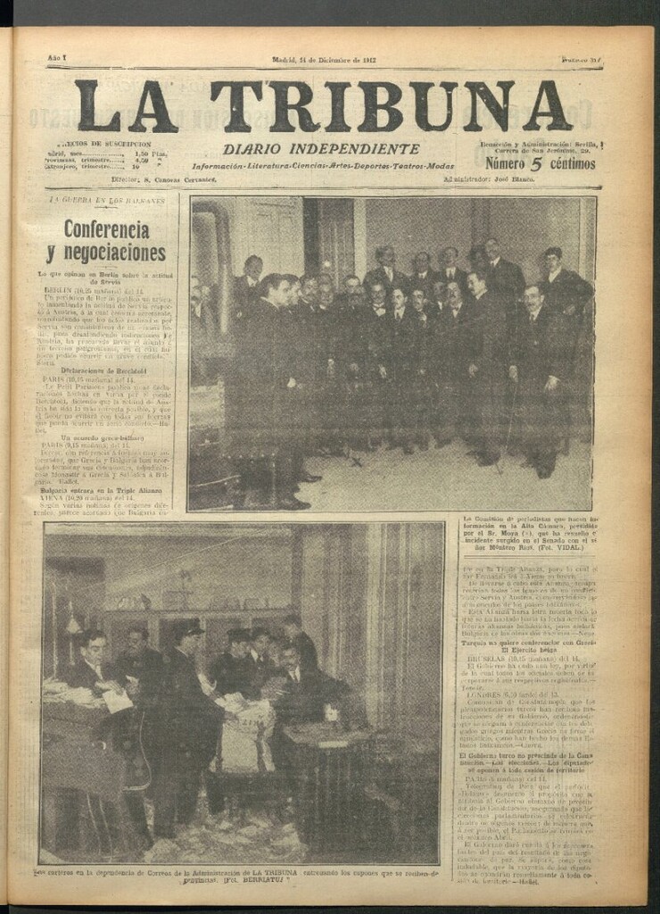 Miniatura de La Tribuna del 14 de diciembre de 1912